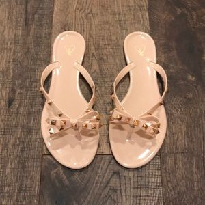Windsor Studded Bow Flip Flops